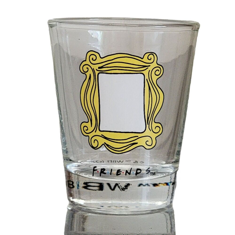 Friends Shot Glass Yellow Picture Frame Monica Rachel Door TV Collectible‎ Gift